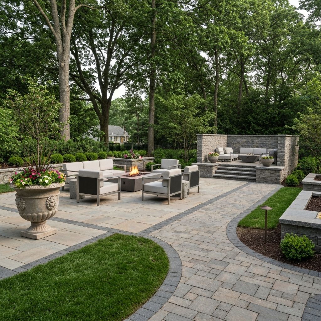 Beautiful patio and hard landscaping